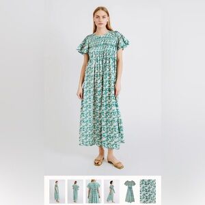 MIRTH Vienna Pintucked Dress in Seaglass - Summer Dress / Handmade Edition